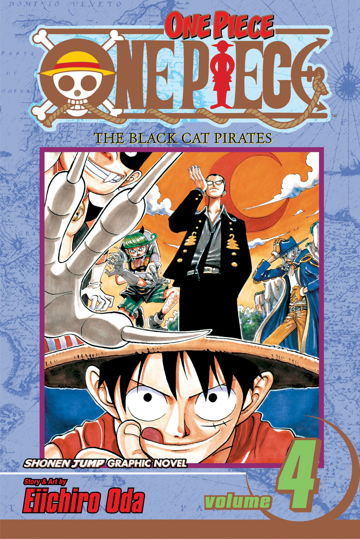 One Piece, Vol. 4: The Black Cat Pirates by Eiichiro Oda